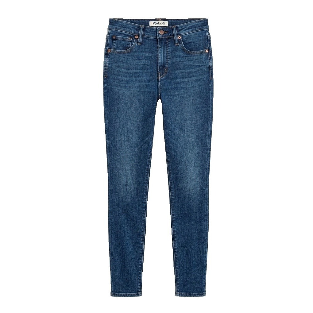 Madewell Women's Size 26 10" High Rise Skinny Jeans Blue Denim Logo Cotton Blend